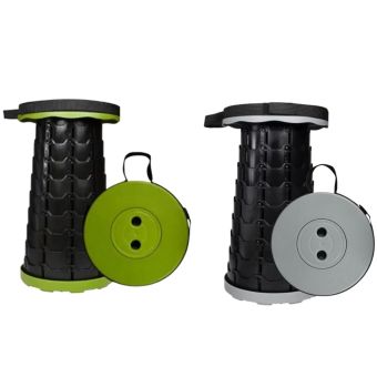 Benson Folding Portable Stool Adjustable Height 6 to 46cm Lightweight ABS for Indoor and Outdoor Use