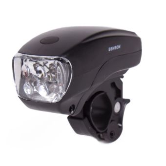 Benson LED Bicycle Headlight – Bright, Battery-Powered Front Light for Safe Cycling