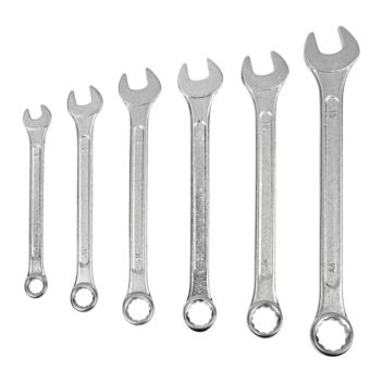 Benson Premium 6-Piece Combination Spanner Set (8-17mm) - High-Quality Steel Tools for Precision & Durability