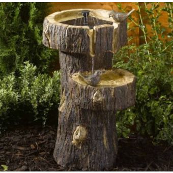 Treetrunk Birdbath