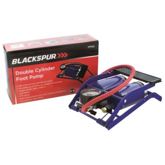 Blackspur Double Cylinder Foot Pump