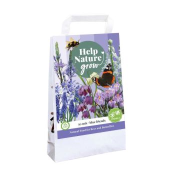Help Nature Grow 50pc Blue Friends Flower Bulb Bag