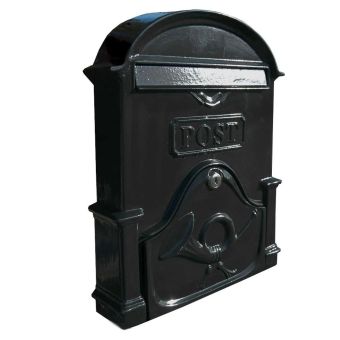 The Brosna Cast Aluminium Post Box - Slim Graphite & Black