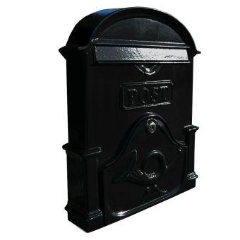 The Brosna Cast Aluminium Post Box - Slim Black Gloss