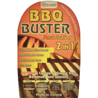 Buster BBQ Cleaner Fast Action 2 in 1 750ml Non-Flammable Carbon and Grease Remover for Barbecues and Utensils