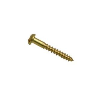 1" x 8 SC Slotted Brass Round Head Woodscrews