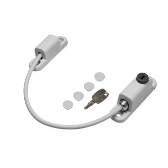 CHAMELEON 150mm Locking Window Cable Restrictor - White