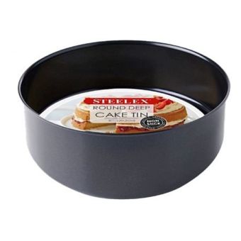 Steelex 8" Round Non Stick Deep Cake Tin