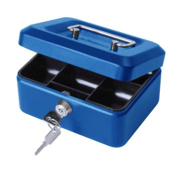 6" Cathedral Blue Cash Box