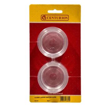 Centrurion Clear Castor Cups - 60mm - Pack Of 4