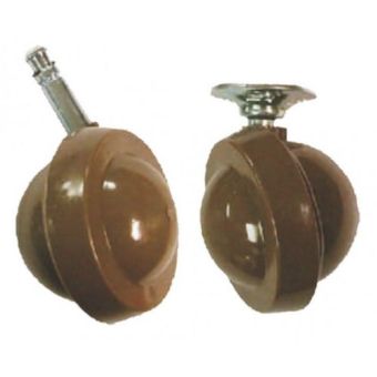 Furniture Plate Fix Castors - 45mm (Pack of 2)