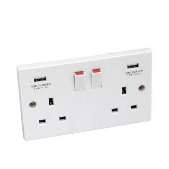 Axiom Twin USB Charger Socket