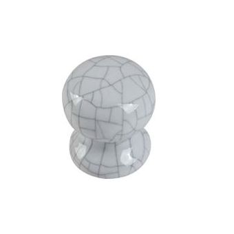 Ceramic Knob Cracked White