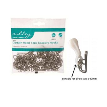Ashley 80 Piece Curtain Head Tape Drapery Hooks