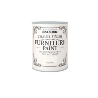 Rust-Oleum Chalky Finish Furniture Paint Chalk White 750ml