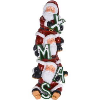 Christmas Santas Decoration With Warm White LED Lights