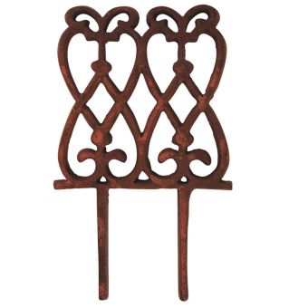 Classic Cast Iron Fleur-de-Lis Lawn Fence Panel – Decorative Garden Edging for Pathways and Flower Beds