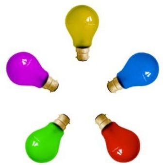 Pk 10 25w Coloured Bulbs