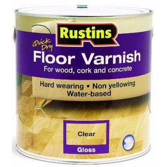 Rustins Quick Drying Floor Varnish Clear Satin 5L