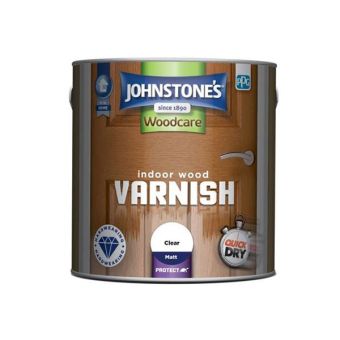 Johnstones Woodcare Indoor Wood Varnish - Clear Matt 2.5L
