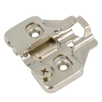 Soft close clip on plate with height adjustable