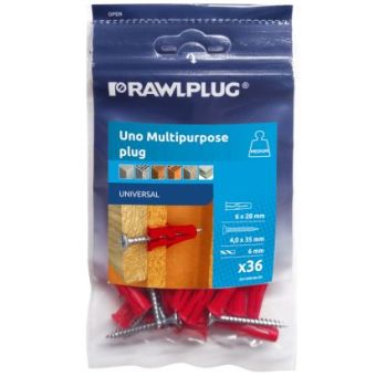 Rawlplug Uno Multipurpose Plug - Pack of 36