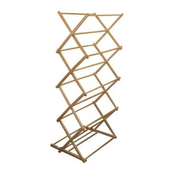 JVL Wooden Folding Clothes Airer