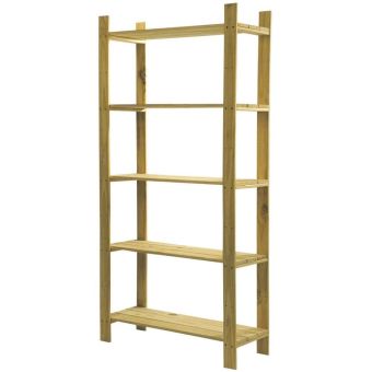Core Natural Wood 5 Shelf Storage Unit