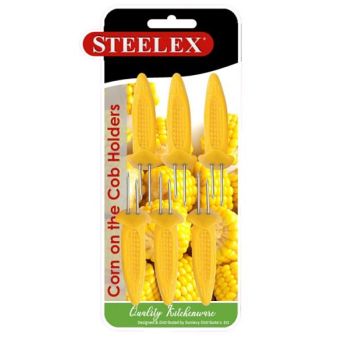 Steelex Corn on Cob Skewers - Set 6