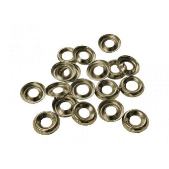 No 6 Nickel Plated Screw Cup Washers - Pack of 20