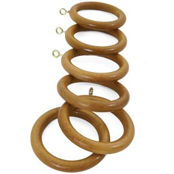 De Vielle Curtain Rings 28mm - Antique Pine