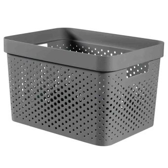 Curver Infinity Dots Storage Box Large - 17L Dark Grey