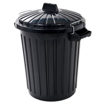 Curver Black 70L Refuse Dustbin