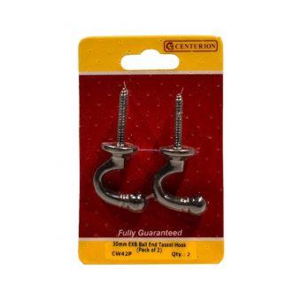 Centurion EXB Black 30mm Ball End Tassel Hooks - Pack Of 2