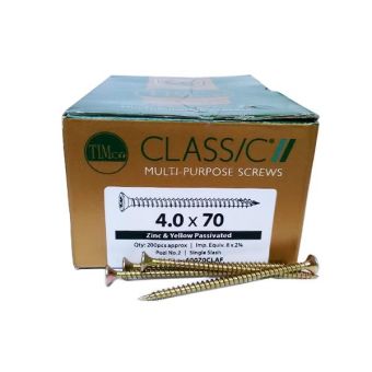 Timco Classic® ZYP Pozi Wood Screws 4.0 X 70mm - Box Of 200