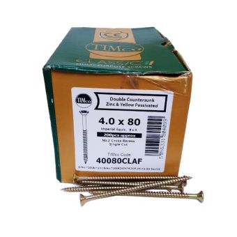 Timco Classic® ZYP Pozi Wood Screws 4.0 X 80mm - Box Of 200