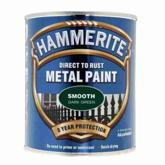 Hammerite Direct To Rust Metal Paint - Smooth Dark Green 750ml