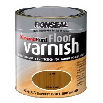 Ronseal Diamond Hard Dark Oak Satin Floor Varnish 2.5L