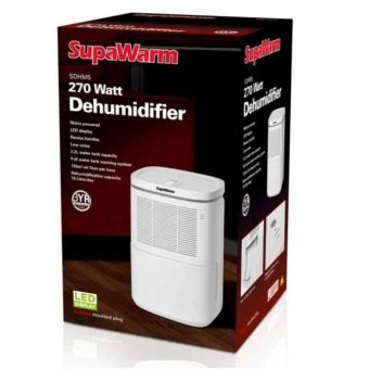 SupaWarm Dehumidifier Size: 274(w) x 258(d) x 484mm(h)