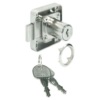 Deadbolt rim lock With fixed plate cylinder - backset 25 mm