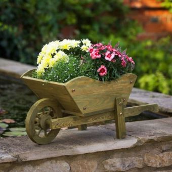Decorative Woodland Wheelbarrow Planter FSC1