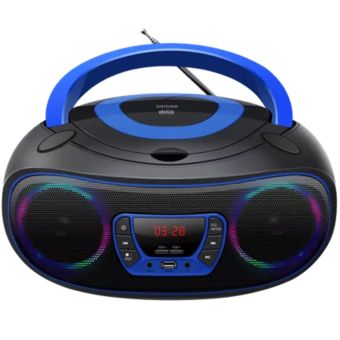 Denver TCL-212BT Blue Bluetooth Boombox with CD Player and USB MP3 Playback