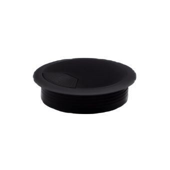 Desk Cover Plastic Cup with Spring Lock 60 x 72mm - Black