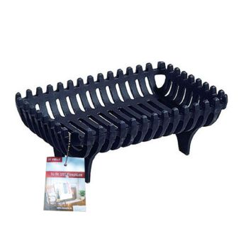 De Vielle Fireside Fire Basket Dog Grate - 16" Black