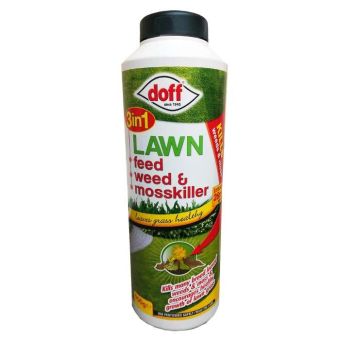 Doff 3-In-1 Lawn Feed, Weed & Moss Killer - 900g