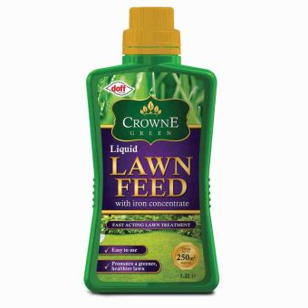 Doff Crowne Green Liquid Lawn Feed With Iron Concentrate - 1.2L
