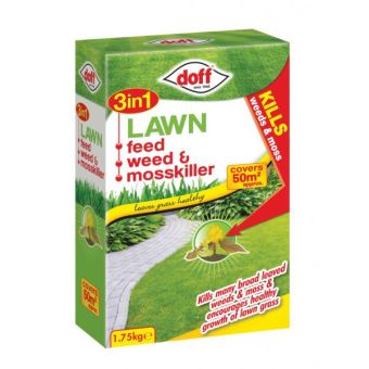 Doff 3 In 1 Lawn Feed Weed & Moss Killer - 1.75Kg