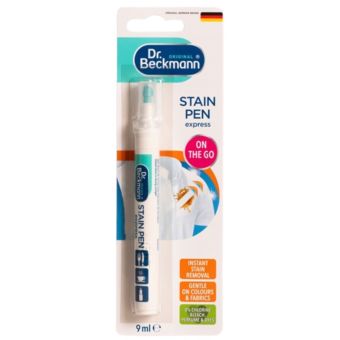 Dr. Beckmann Stain Remover Pen 9ml – Instant Spot Cleaner for Fresh Food and Drink Stains on Washable Fabrics