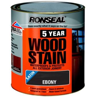 5yr Woodstain Black Ebony 250ml Satin
