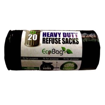 Ecobag Heavy Duty Refuse Sacks 100L - Pack of 20